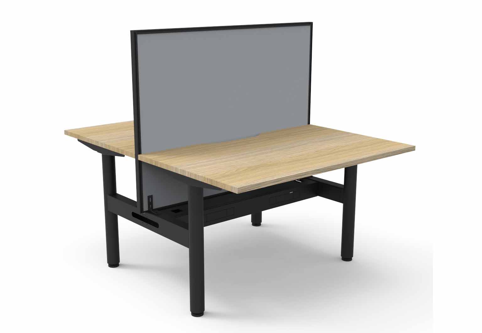 Halo Static 2 Person Double Sided Workstation - with Screen